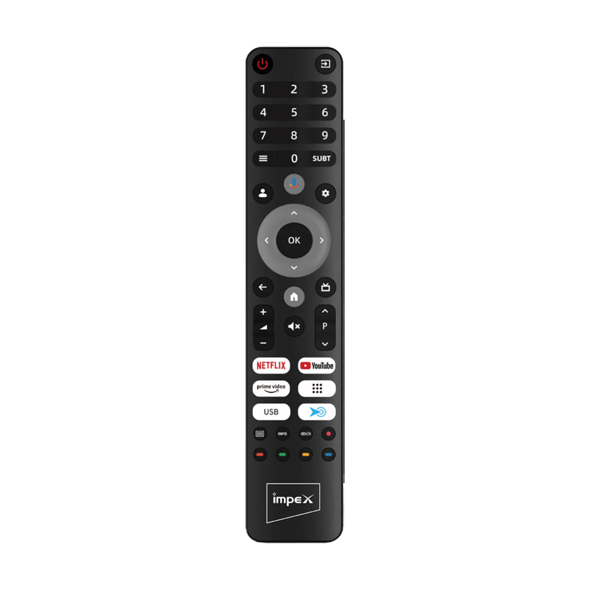 Impex evoQ 4K UHD Google TV IR Replacement Remote