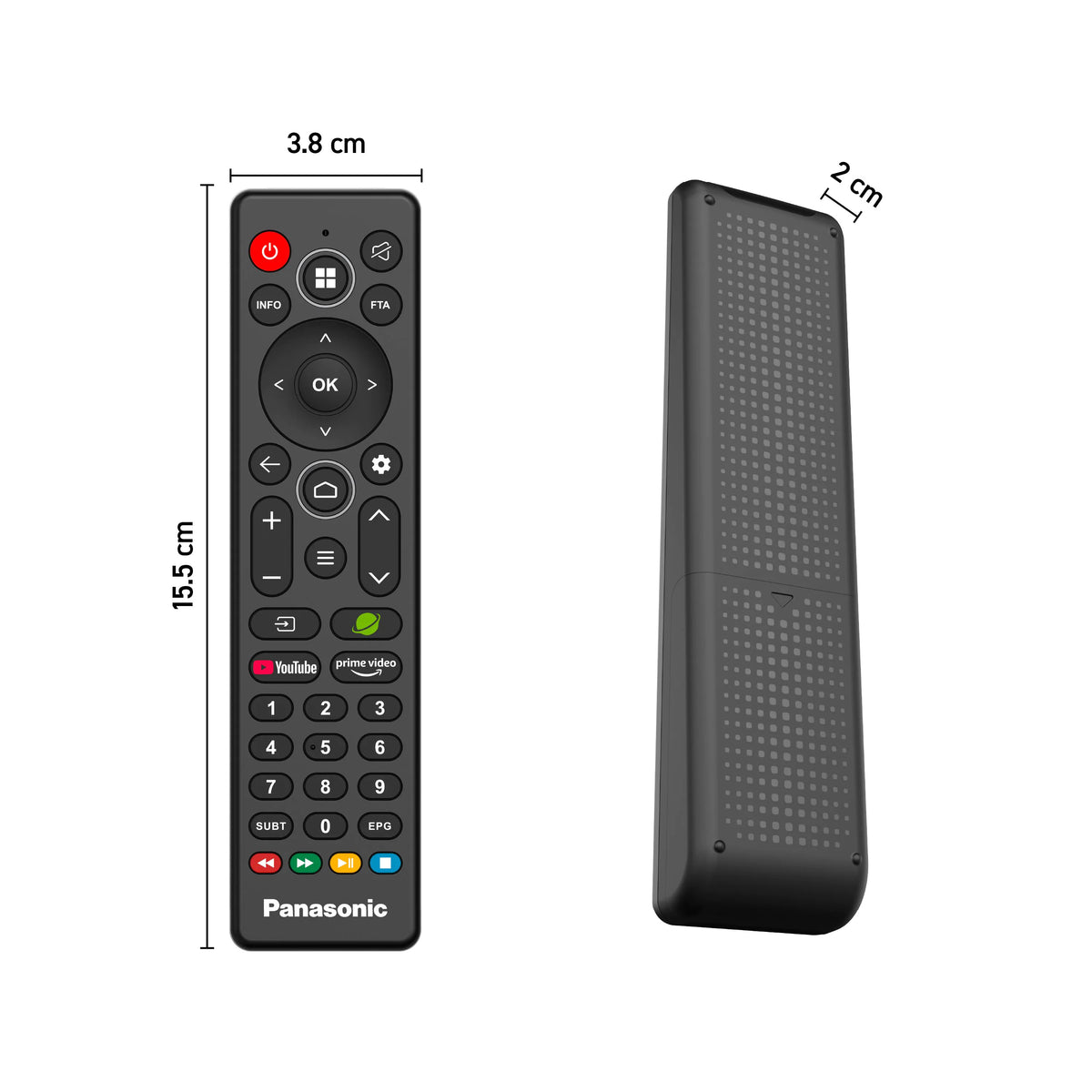 Panasonic LED TV TH-32PS550DX AN3802-0CW-001 Replacement Remote, view 2