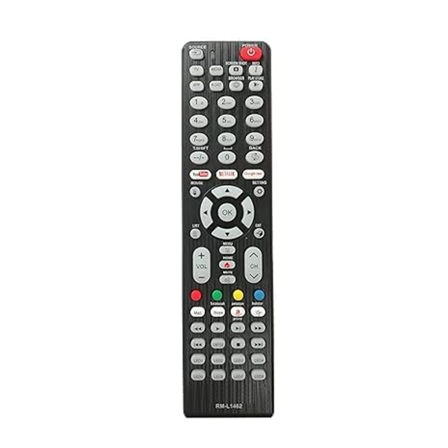 8-in-1 Universal Smart LED TV Remote with Netflix and YouTube Buttons