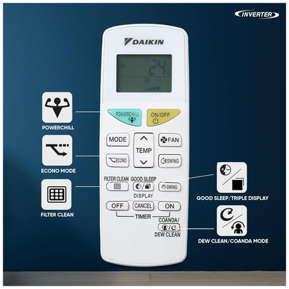 Daikin Split AC Remote For MTKL50XV16