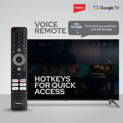 Impex evoQ 65-inch 4K UHD Smart Google TV Voice Remote