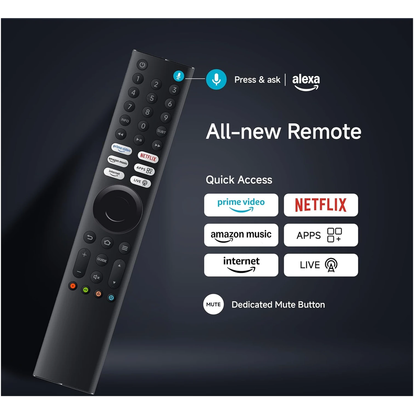 Xiaomi Fire TV L55MB-FPIN Voice Remote with Bluetooth