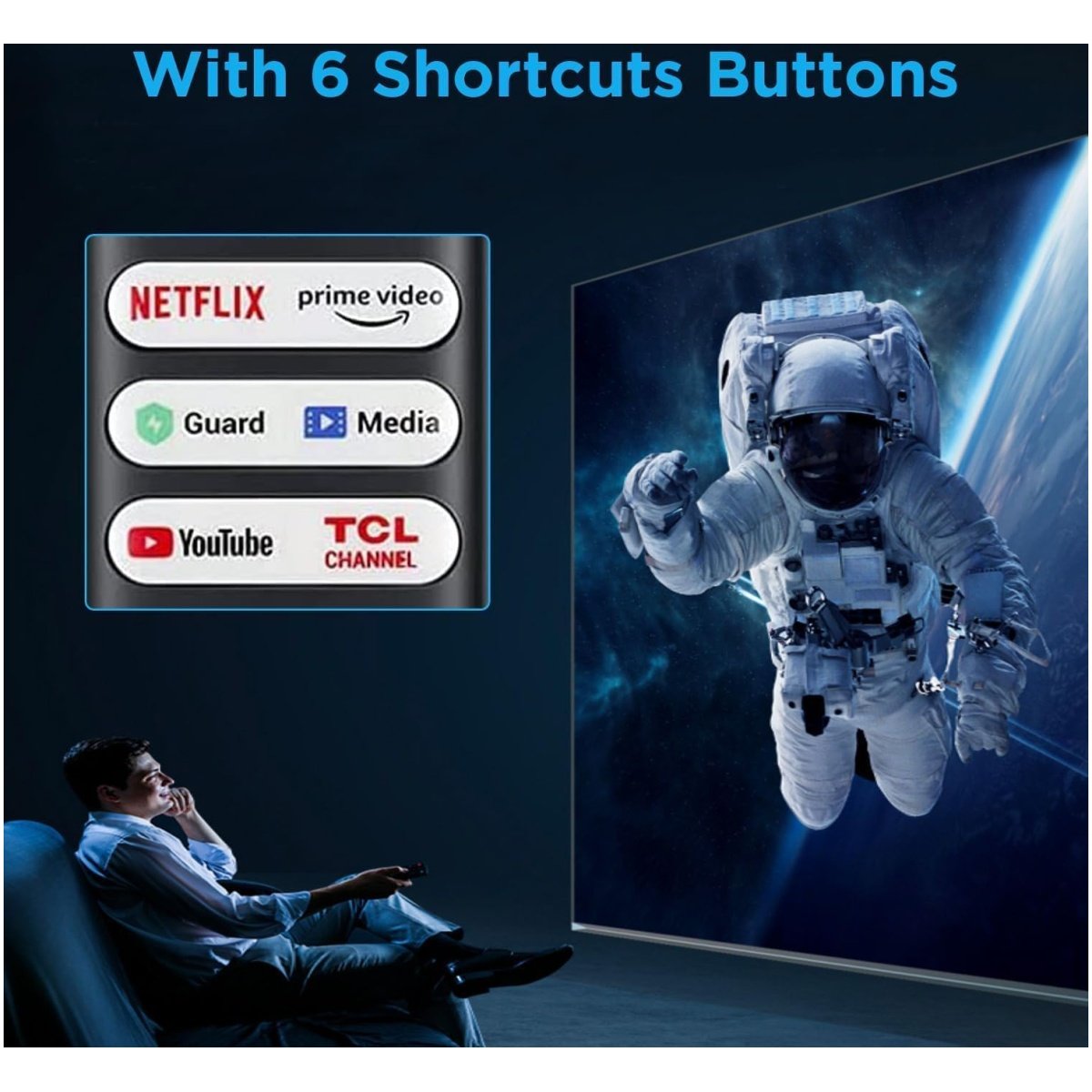 TCL  Smart Android TV Remote Control ( Without Voice) - Image 3