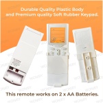 Remote for Hitachi Split AC with Backlight Lamp Remote Stand [ Hitachi 1.5 Ton AC Remote Original AC-68A ] - Woniry Remotes - Image 3