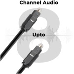 Optical Cable Supporting Dolby Digital Plus with 8 Channel (7.1) Audio support, 1.5 meter, Transmission, for Smart TV, AV Receivers and More, Black - Woniry Remotes - Image 4