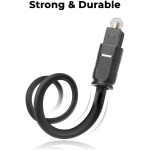 Optical Cable Supporting Dolby Digital Plus with 8 Channel (7.1) Audio support, 1.5 meter, Transmission, for Smart TV, AV Receivers and More, Black - Woniry Remotes - Image 3
