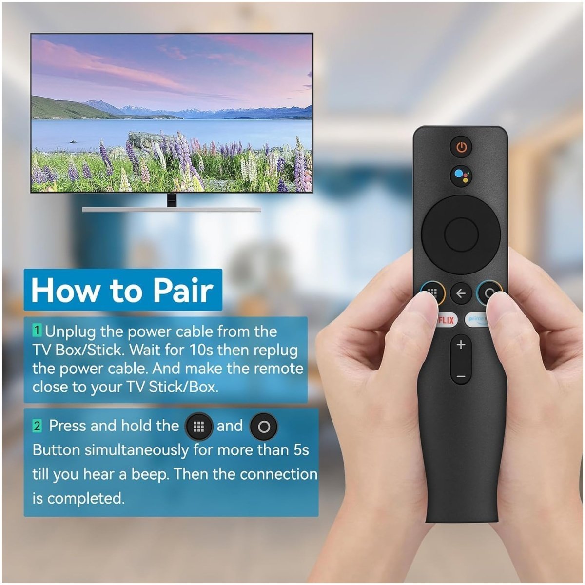 Remote For Mi 4k Box And Mi Fire TV Stick With Google Assistant Function - Image 2