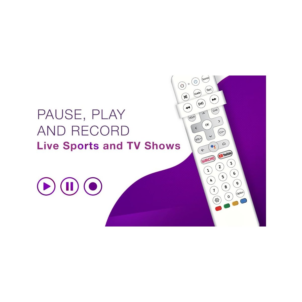 Remote Control Compatible For Videocon D2h Stream Box (With Voice) - Image 3