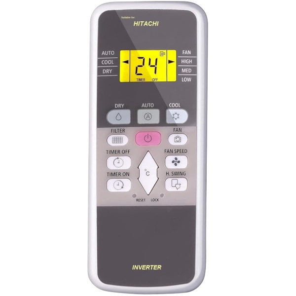 AC Remote No. 220 (With Backlight), Compatible/Replacement for Hitachi Inverter AC Remote - Woniry Remotes