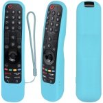 Silicone Protective Case Cover Compatible with LG AN-MR21GA Magic Remote Shockproof for LG Smart TV Protective Case with Loop (Glowing Blue)