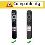 Silicone Cover for TCL902V Remote Control – Shockproof Protective Case with Lanyard for TCL iFFALCON Smart LED TV Remote (Black) - Image 3